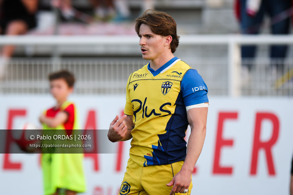 Gabin Rocher, lors du match de Pro D2 entre le Biarritz olympique et Nevers, le 10 avril 2026 au stade Aguiléra de Biarritz, France (Photo Pablo ORDAS)