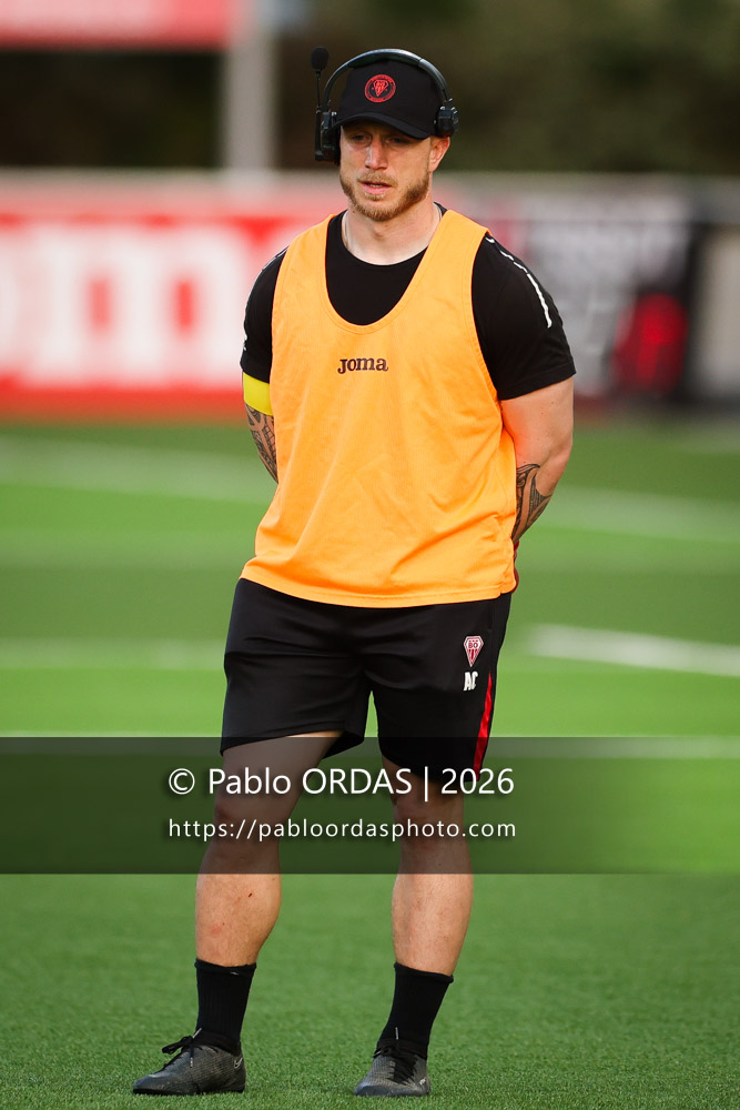 Antoine Cazot, lors du match de Pro D2 entre le Biarritz olympique et Nevers, le 10 avril 2026 au stade Aguiléra de Biarritz, France (Photo Pablo ORDAS)