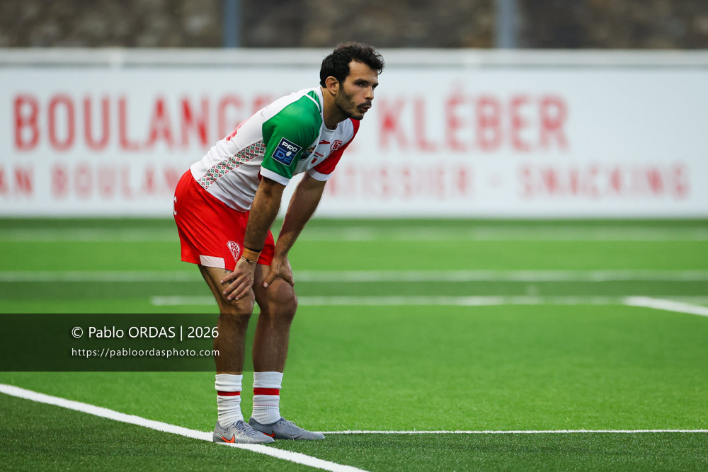 Arthur Bonneval, lors du match de Pro D2 entre le Biarritz olympique et Nevers, le 10 avril 2026 au stade Aguiléra de Biarritz, France (Photo Pablo ORDAS)
