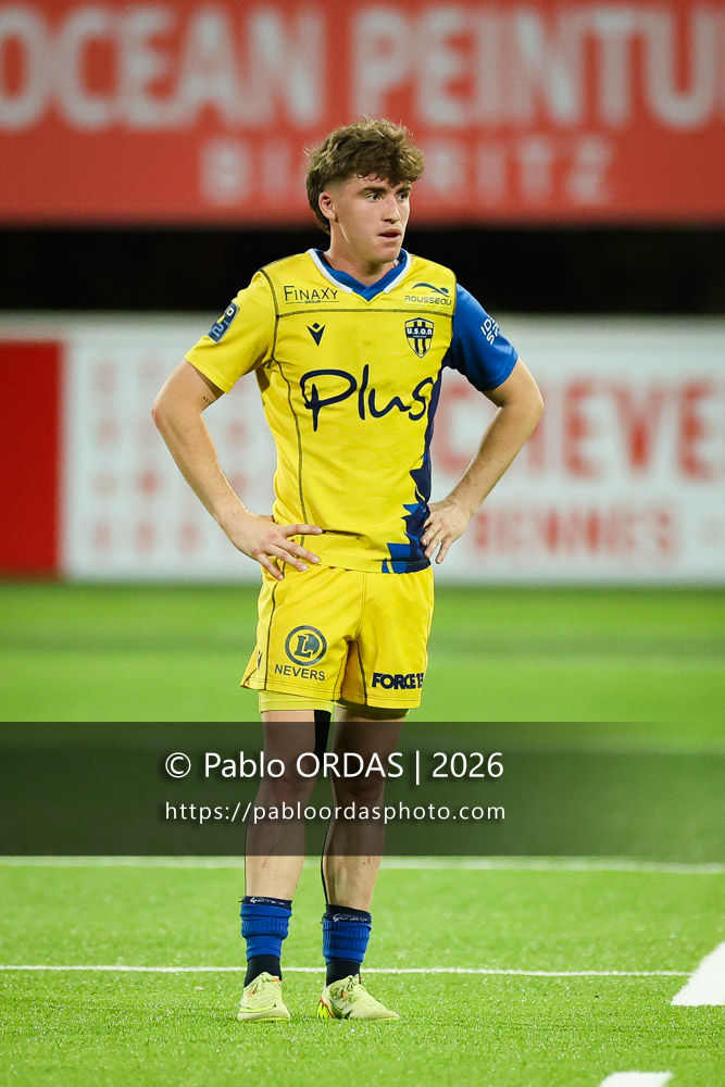 Simon Tarel, lors du match de Pro D2 entre le Biarritz olympique et Nevers, le 10 avril 2026 au stade Aguiléra de Biarritz, France (Photo Pablo ORDAS)
