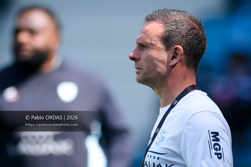 Gerard Fraser, lors du match de Top 14 entre l'Aviron bayonnais et la Section paloise, le 18 avril 2026 au stade Jean Dauger de Bayonne, France (Photo Pablo ORDAS)