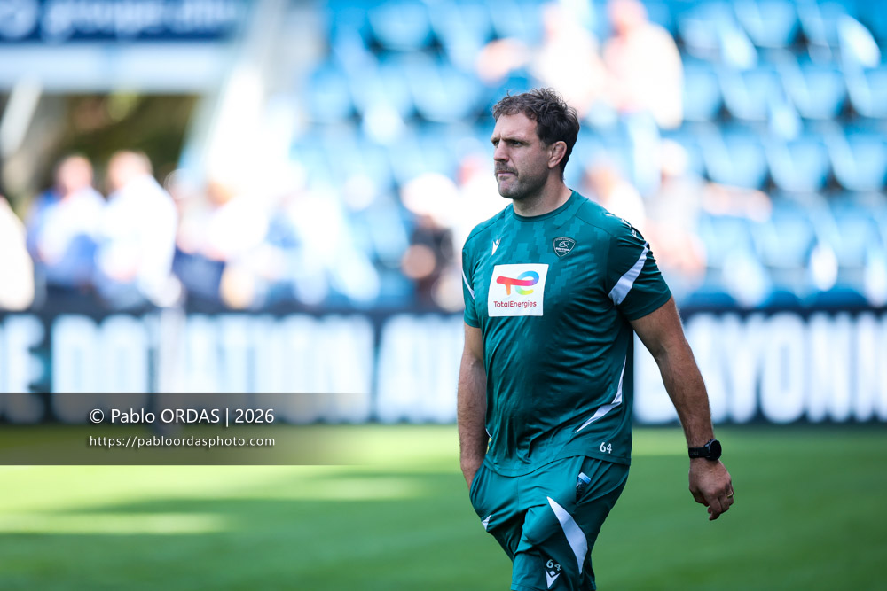 Luke Whitelock, lors du match de Top 14 entre l'Aviron bayonnais et la Section paloise, le 18 avril 2026 au stade Jean Dauger de Bayonne, France (Photo Pablo ORDAS)
