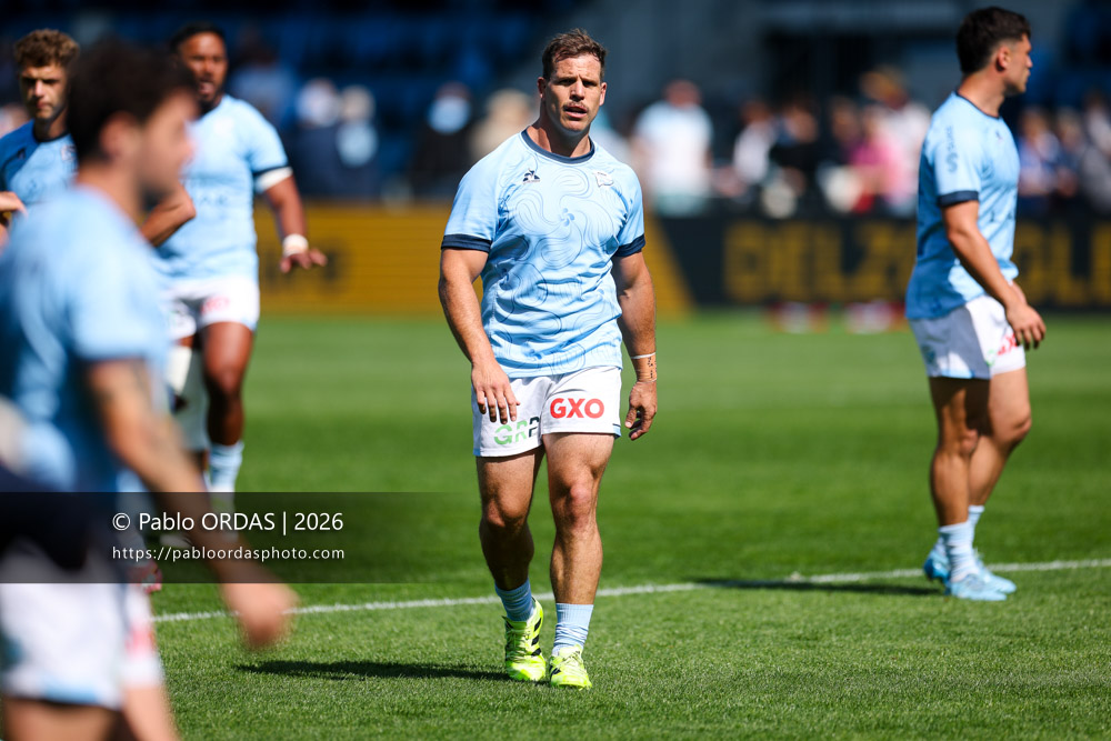 Facundo Bosch, lors du match de Top 14 entre l'Aviron bayonnais et la Section paloise, le 18 avril 2026 au stade Jean Dauger de Bayonne, France (Photo Pablo ORDAS)