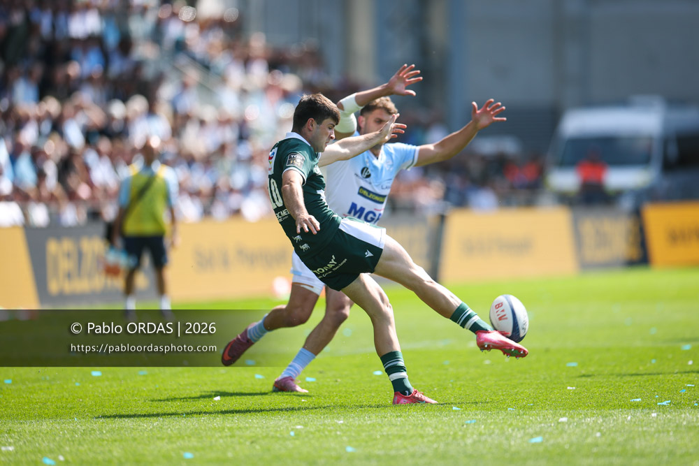 Axel Despérès, lors du match de Top 14 entre l'Aviron bayonnais et la Section paloise, le 18 avril 2026 au stade Jean Dauger de Bayonne, France (Photo Pablo ORDAS)