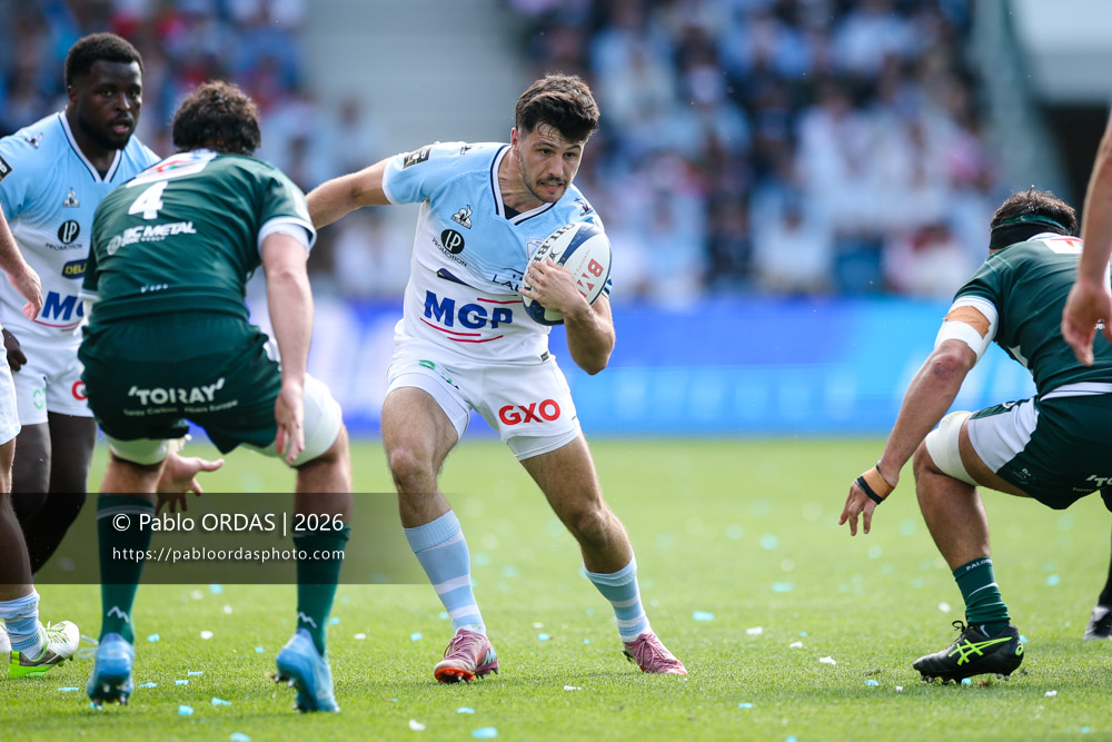 Yohan Orabé, lors du match de Top 14 entre l'Aviron bayonnais et la Section paloise, le 18 avril 2026 au stade Jean Dauger de Bayonne, France (Photo Pablo ORDAS)