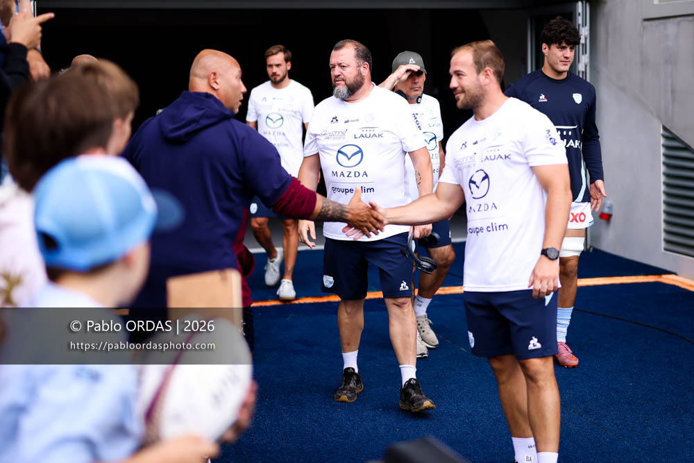 Stéphane Barberena, lors du match de Top 14 entre l'Aviron bayonnais et l'Union Bordeaux Bègles, le 9 mai 2026 au stade Jean Dauger de Bayonne, France (Photo Pablo ORDAS)