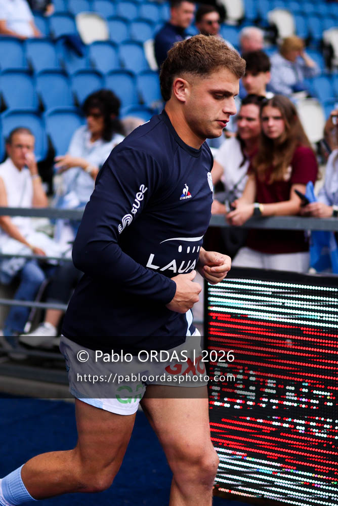 Arnaud Erbinartegaray, lors du match de Top 14 entre l'Aviron bayonnais et l'Union Bordeaux Bègles, le 9 mai 2026 au stade Jean Dauger de Bayonne, France (Photo Pablo ORDAS)
