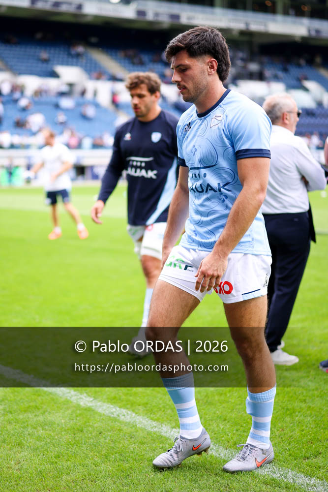 Yohan Orabé, lors du match de Top 14 entre l'Aviron bayonnais et l'Union Bordeaux Bègles, le 9 mai 2026 au stade Jean Dauger de Bayonne, France (Photo Pablo ORDAS)