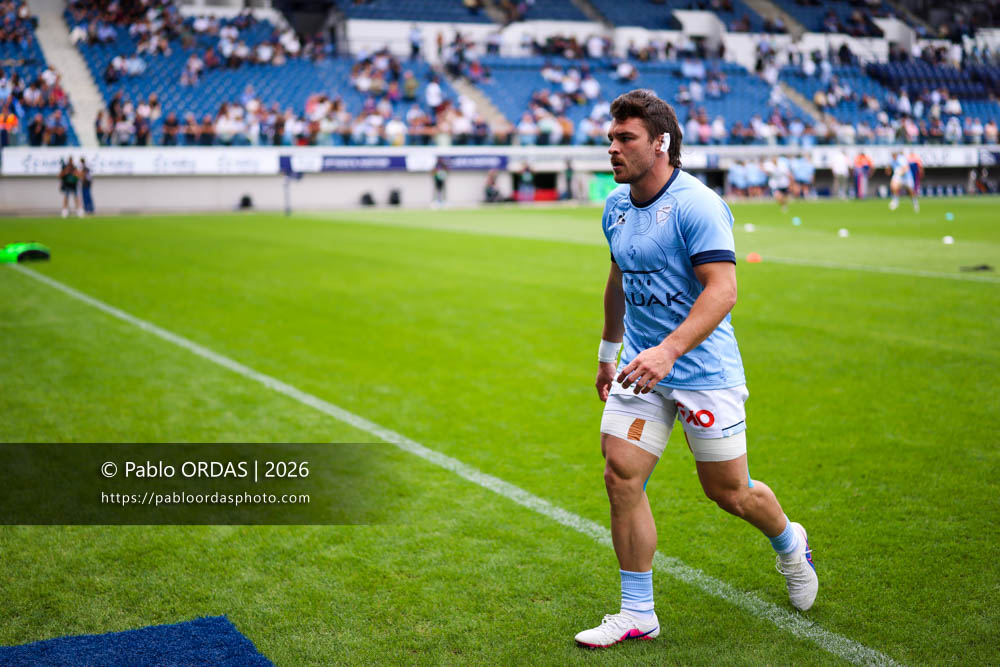 Mateo Carreras, lors du match de Top 14 entre l'Aviron bayonnais et l'Union Bordeaux Bègles, le 9 mai 2026 au stade Jean Dauger de Bayonne, France (Photo Pablo ORDAS)