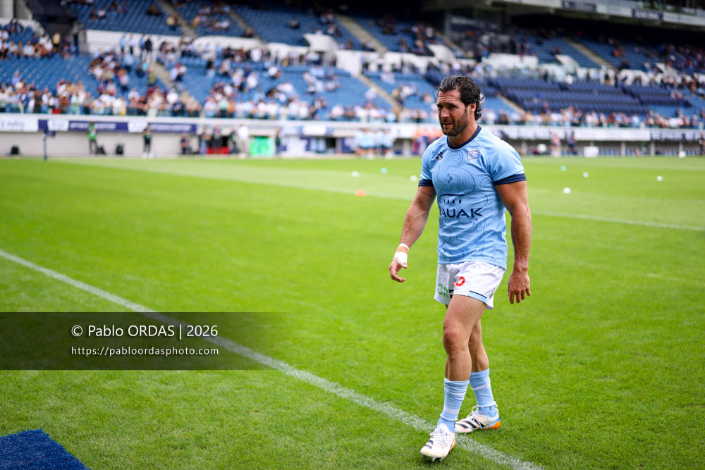 Maxime Machenaud, lors du match de Top 14 entre l'Aviron bayonnais et l'Union Bordeaux Bègles, le 9 mai 2026 au stade Jean Dauger de Bayonne, France (Photo Pablo ORDAS)