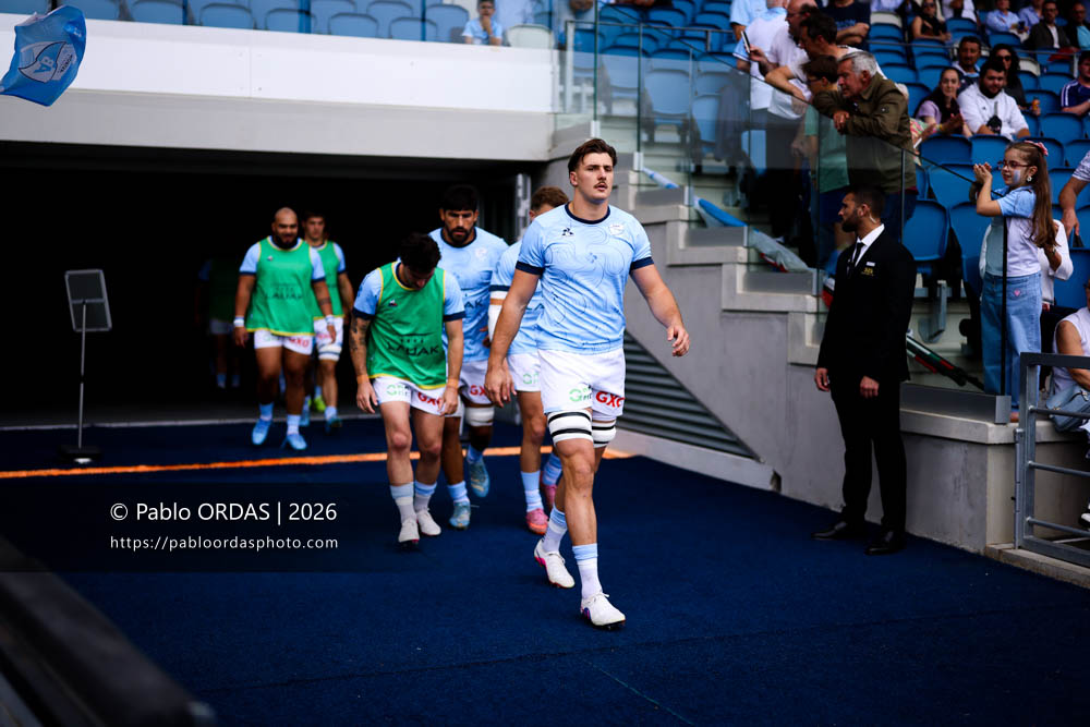 Esteban Capilla, lors du match de Top 14 entre l'Aviron bayonnais et l'Union Bordeaux Bègles, le 9 mai 2026 au stade Jean Dauger de Bayonne, France (Photo Pablo ORDAS)
