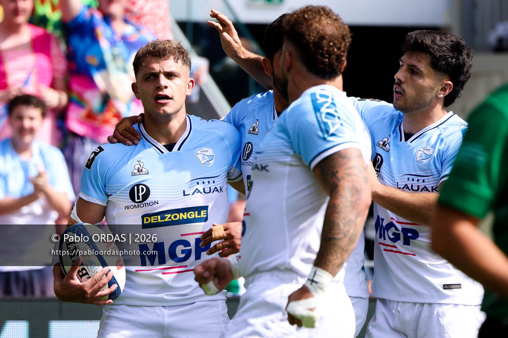 Arnaud Erbinartegaray, lors du match de Top 14 entre l'Aviron bayonnais et l'Union Bordeaux Bègles, le 9 mai 2026 au stade Jean Dauger de Bayonne, France (Photo Pablo ORDAS)