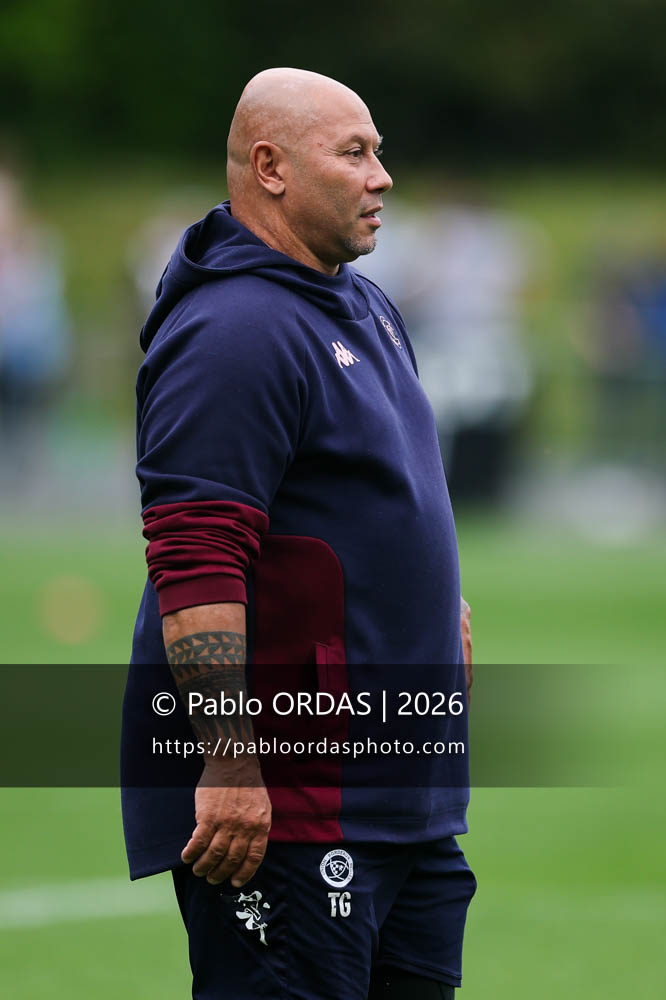 Thibault Giroud, lors du match de Top 14 entre l'Aviron bayonnais et l'Union Bordeaux Bègles, le 9 mai 2026 au stade Jean Dauger de Bayonne, France (Photo Pablo ORDAS)