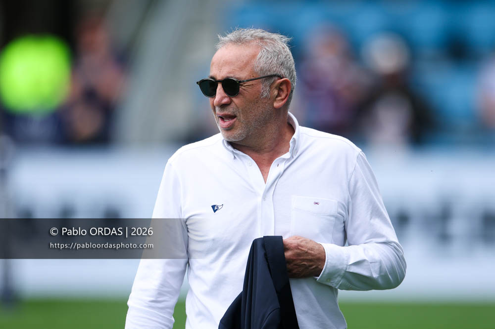 Philippe Tayeb, lors du match de Top 14 entre l'Aviron bayonnais et l'Union Bordeaux Bègles, le 9 mai 2026 au stade Jean Dauger de Bayonne, France (Photo Pablo ORDAS)