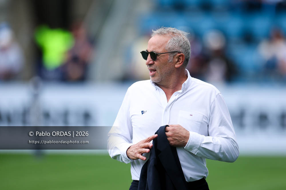 Philippe Tayeb, lors du match de Top 14 entre l'Aviron bayonnais et l'Union Bordeaux Bègles, le 9 mai 2026 au stade Jean Dauger de Bayonne, France (Photo Pablo ORDAS)