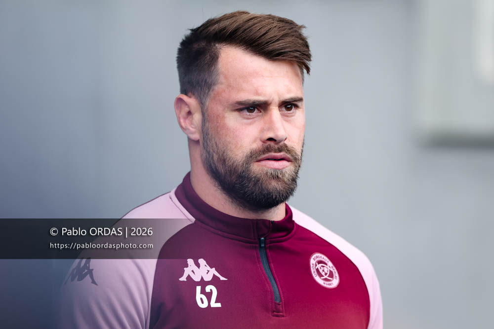 Arthur Retière, lors du match de Top 14 entre l'Aviron bayonnais et l'Union Bordeaux Bègles, le 9 mai 2026 au stade Jean Dauger de Bayonne, France (Photo Pablo ORDAS)
