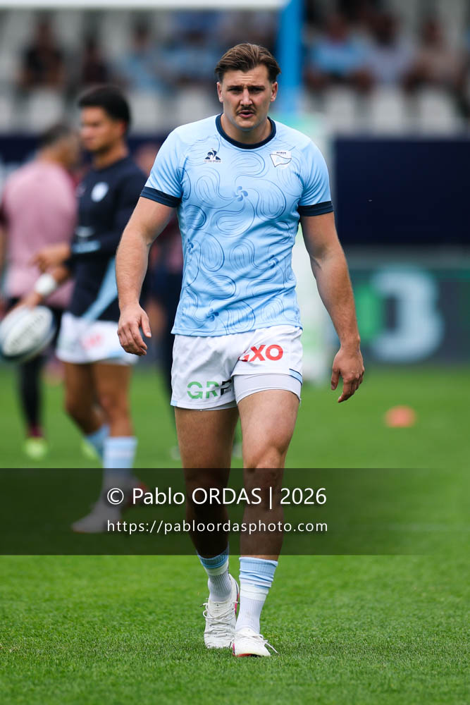 Esteban Capilla, lors du match de Top 14 entre l'Aviron bayonnais et l'Union Bordeaux Bègles, le 9 mai 2026 au stade Jean Dauger de Bayonne, France (Photo Pablo ORDAS)