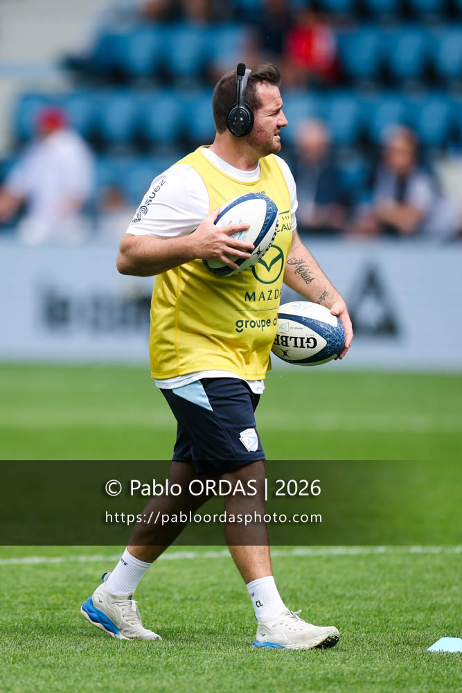 Camille Lopez, lors du match de Top 14 entre l'Aviron bayonnais et l'Union Bordeaux Bègles, le 9 mai 2026 au stade Jean Dauger de Bayonne, France (Photo Pablo ORDAS)