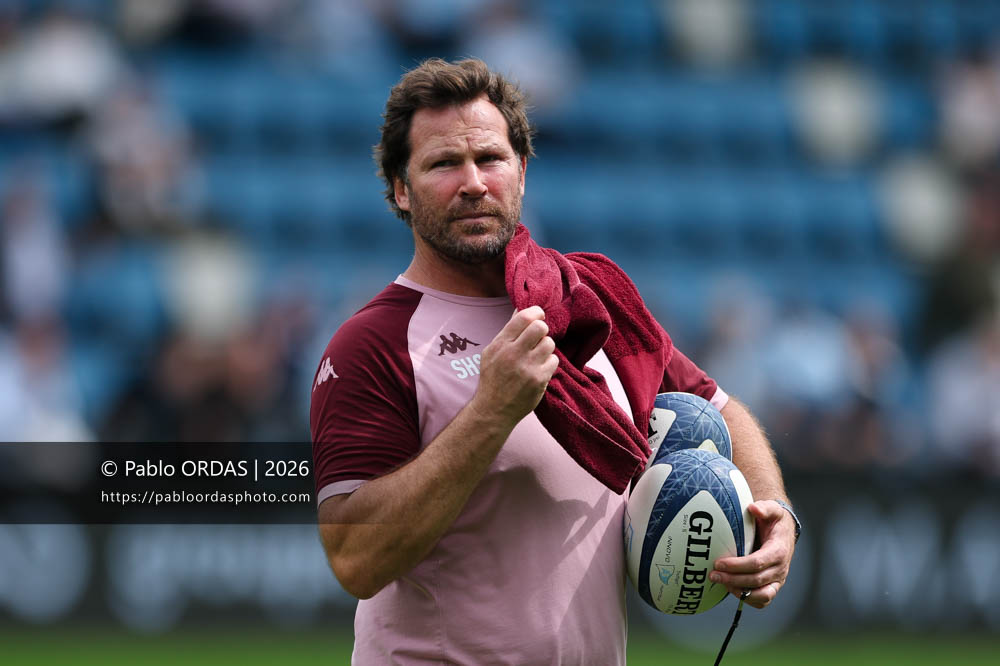 Shaun Sowerby, lors du match de Top 14 entre l'Aviron bayonnais et l'Union Bordeaux Bègles, le 9 mai 2026 au stade Jean Dauger de Bayonne, France (Photo Pablo ORDAS)