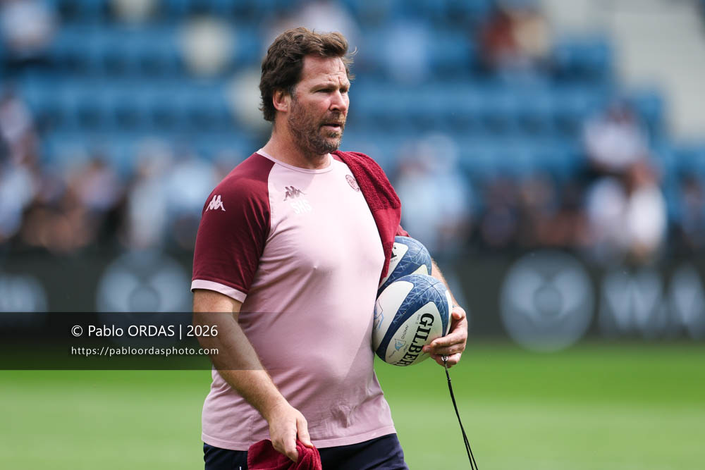 Shaun Sowerby, lors du match de Top 14 entre l'Aviron bayonnais et l'Union Bordeaux Bègles, le 9 mai 2026 au stade Jean Dauger de Bayonne, France (Photo Pablo ORDAS)