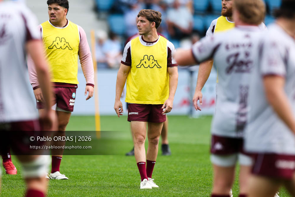 Martin Page-Relo, lors du match de Top 14 entre l'Aviron bayonnais et l'Union Bordeaux Bègles, le 9 mai 2026 au stade Jean Dauger de Bayonne, France (Photo Pablo ORDAS)