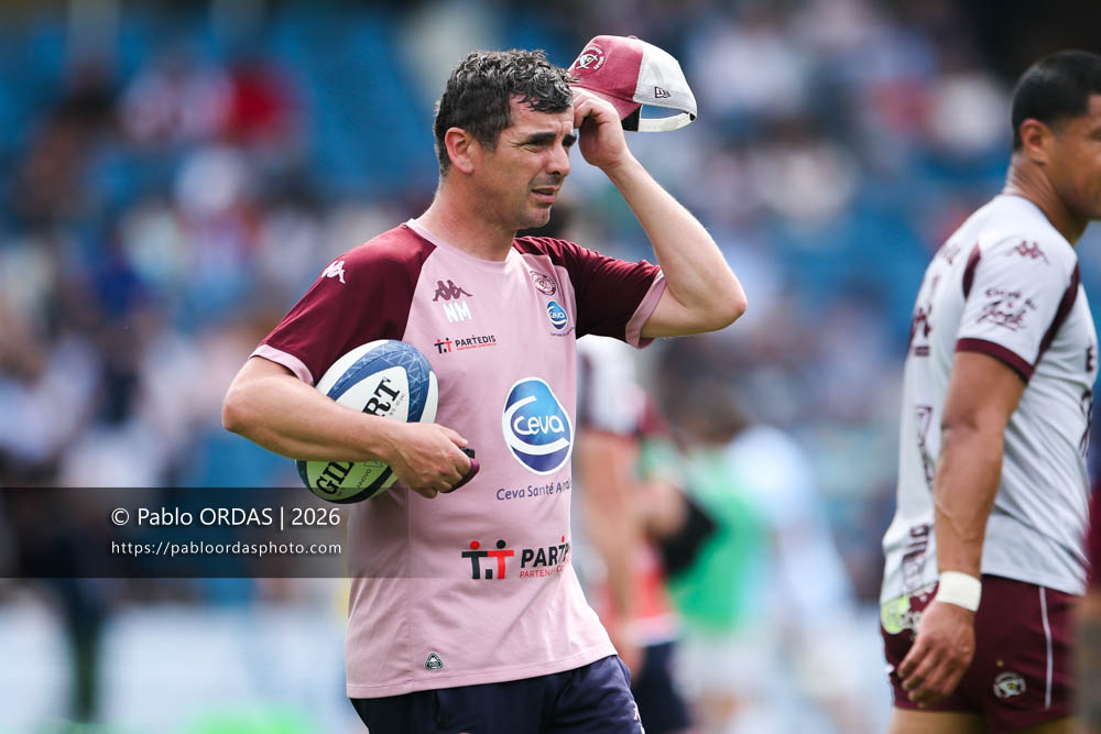 Noel McNamara, lors du match de Top 14 entre l'Aviron bayonnais et l'Union Bordeaux Bègles, le 9 mai 2026 au stade Jean Dauger de Bayonne, France (Photo Pablo ORDAS)