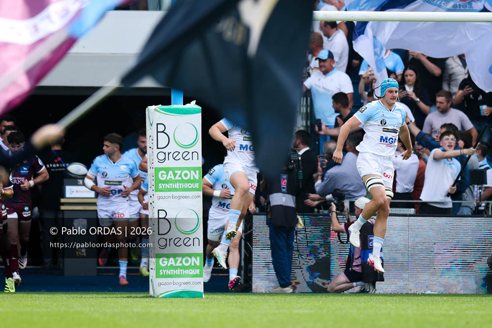 Esteban Capilla, lors du match de Top 14 entre l'Aviron bayonnais et l'Union Bordeaux Bègles, le 9 mai 2026 au stade Jean Dauger de Bayonne, France (Photo Pablo ORDAS)