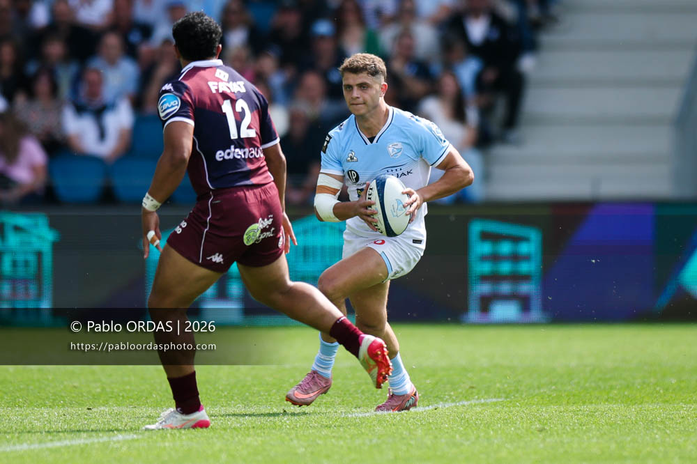 Arnaud Erbinartegaray, lors du match de Top 14 entre l'Aviron bayonnais et l'Union Bordeaux Bègles, le 9 mai 2026 au stade Jean Dauger de Bayonne, France (Photo Pablo ORDAS)