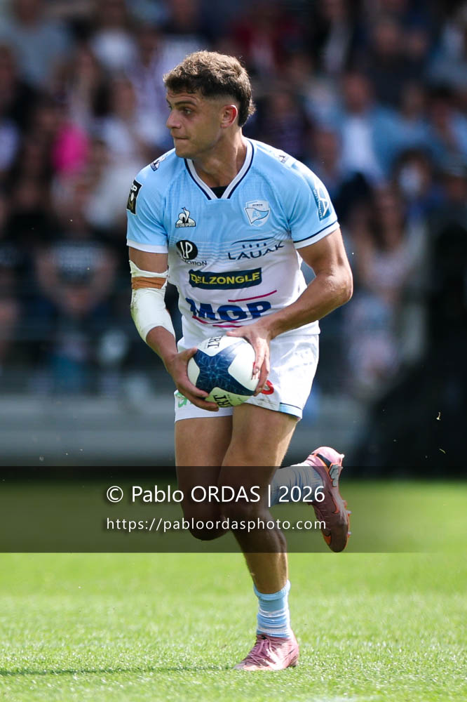 Arnaud Erbinartegaray, lors du match de Top 14 entre l'Aviron bayonnais et l'Union Bordeaux Bègles, le 9 mai 2026 au stade Jean Dauger de Bayonne, France (Photo Pablo ORDAS)