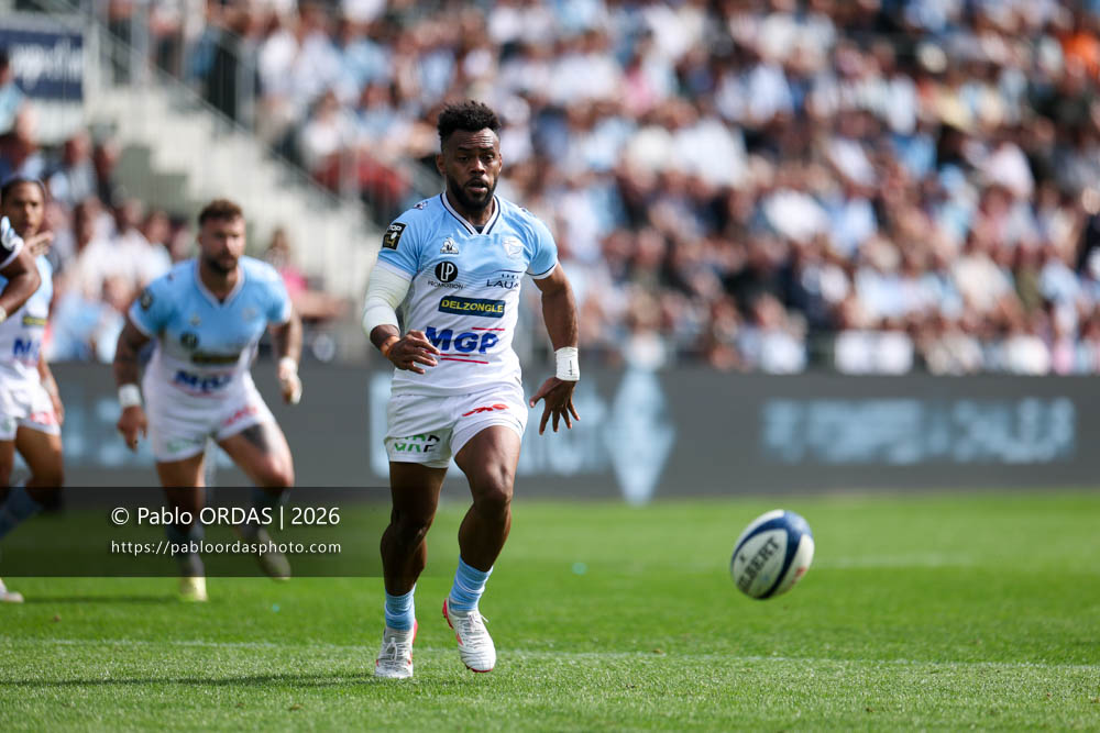 Sireli Maqala, lors du match de Top 14 entre l'Aviron bayonnais et l'Union Bordeaux Bègles, le 9 mai 2026 au stade Jean Dauger de Bayonne, France (Photo Pablo ORDAS)