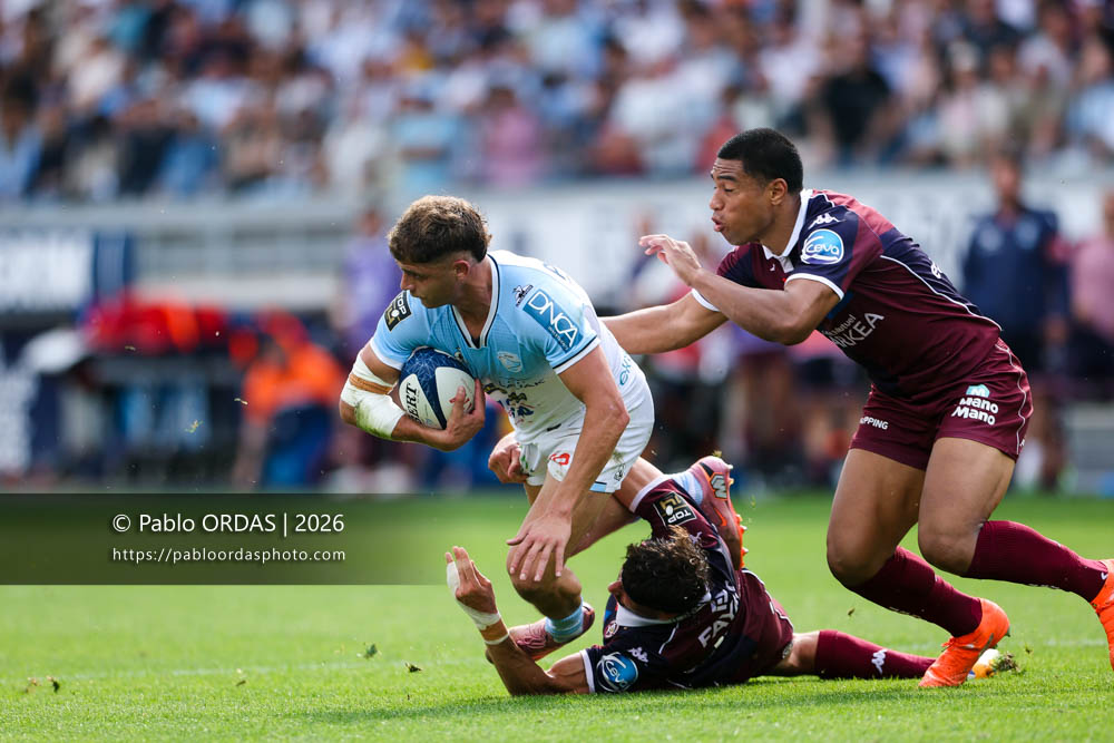 Arnaud Erbinartegaray, lors du match de Top 14 entre l'Aviron bayonnais et l'Union Bordeaux Bègles, le 9 mai 2026 au stade Jean Dauger de Bayonne, France (Photo Pablo ORDAS)