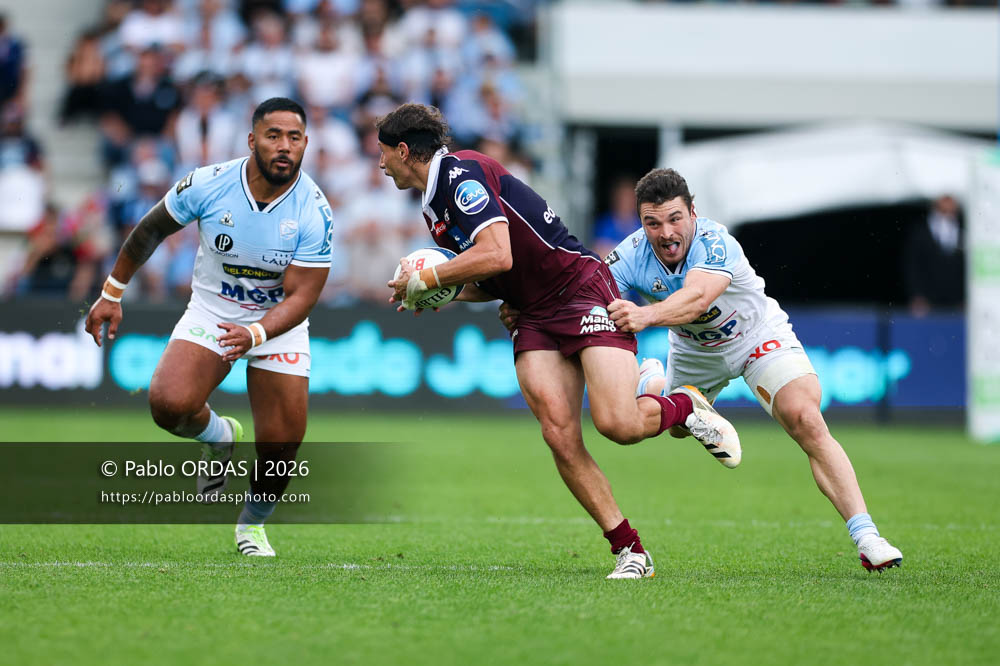 Pablo Uberti, lors du match de Top 14 entre l'Aviron bayonnais et l'Union Bordeaux Bègles, le 9 mai 2026 au stade Jean Dauger de Bayonne, France (Photo Pablo ORDAS)