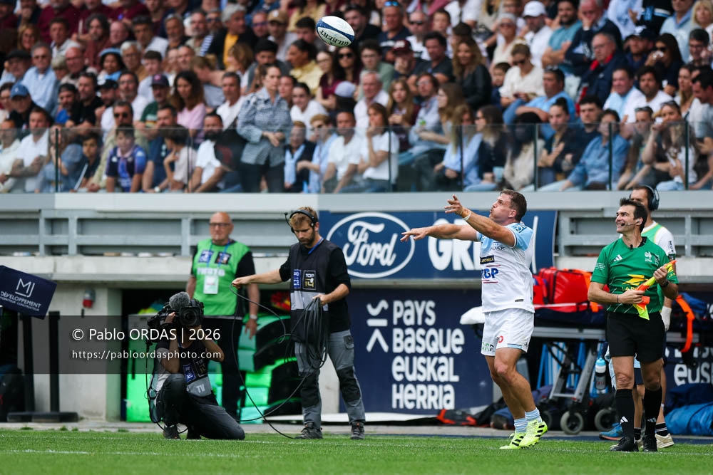 Facundo Bosch, lors du match de Top 14 entre l'Aviron bayonnais et l'Union Bordeaux Bègles, le 9 mai 2026 au stade Jean Dauger de Bayonne, France (Photo Pablo ORDAS)
