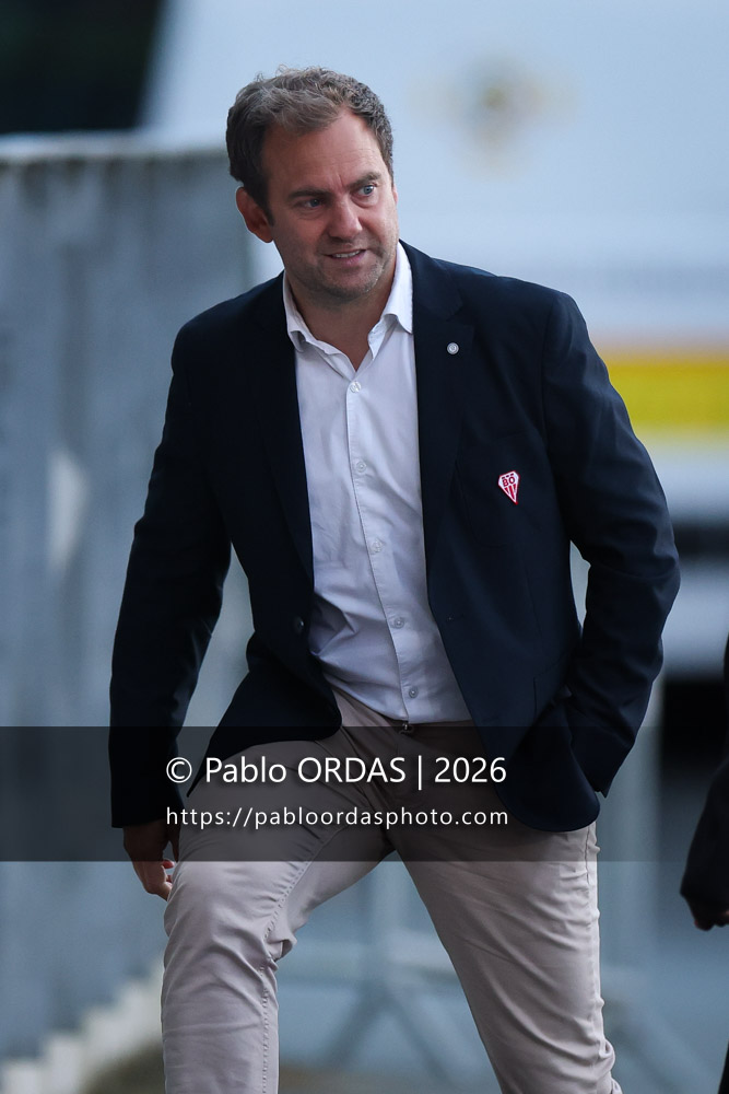 Cyril Arrosteguy, lors du match de Pro D2 entre le Biarritz olympique et Carcassonne, le 15 mai 2026 au stade Aguiléra de Biarritz, France (Photo Pablo ORDAS)
