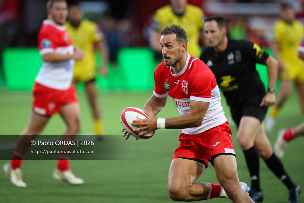 Kylian Jaminet, lors du match de Pro D2 entre le Biarritz olympique et Carcassonne, le 15 mai 2026 au stade Aguiléra de Biarritz, France (Photo Pablo ORDAS)