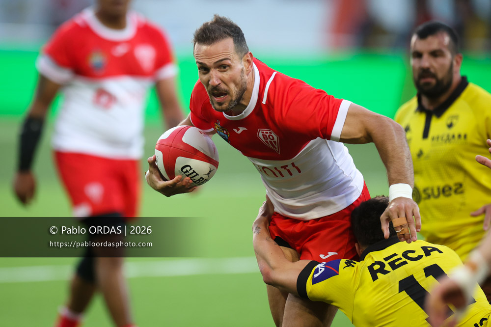 Kylian Jaminet, lors du match de Pro D2 entre le Biarritz olympique et Carcassonne, le 15 mai 2026 au stade Aguiléra de Biarritz, France (Photo Pablo ORDAS)