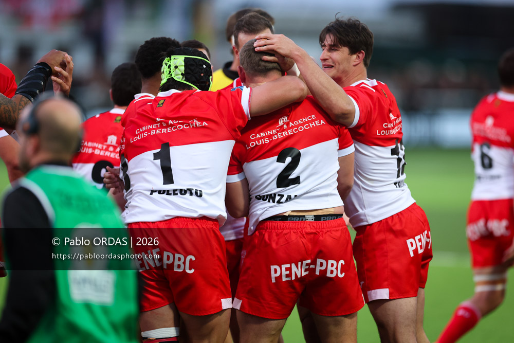 Clément Martinez, lors du match de Pro D2 entre le Biarritz olympique et Carcassonne, le 15 mai 2026 au stade Aguiléra de Biarritz, France (Photo Pablo ORDAS)
