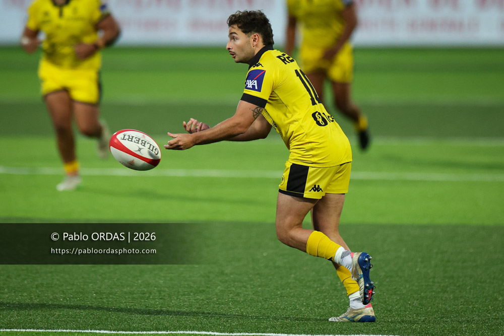 Alexandre Perez, lors du match de Pro D2 entre le Biarritz olympique et Carcassonne, le 15 mai 2026 au stade Aguiléra de Biarritz, France (Photo Pablo ORDAS)