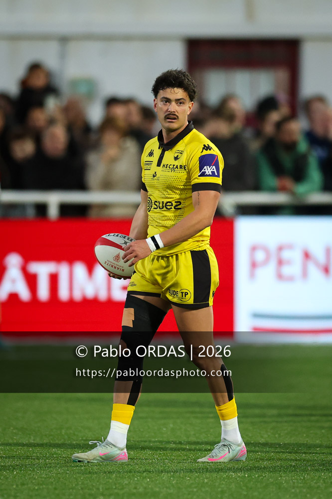 Gaëtan Pichon, lors du match de Pro D2 entre le Biarritz olympique et Carcassonne, le 15 mai 2026 au stade Aguiléra de Biarritz, France (Photo Pablo ORDAS)