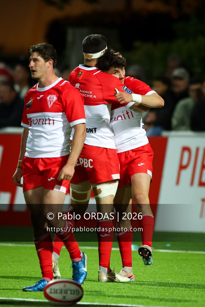 Baptiste Fariscot, lors du match de Pro D2 entre le Biarritz olympique et Carcassonne, le 15 mai 2026 au stade Aguiléra de Biarritz, France (Photo Pablo ORDAS)
