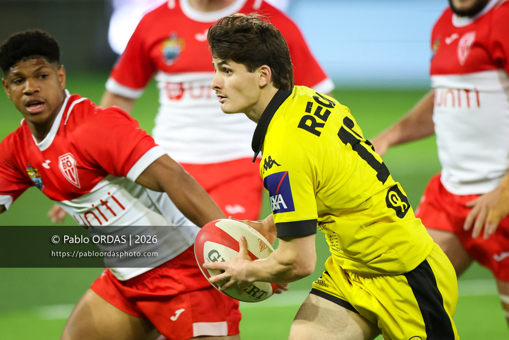 Nils Chaliès, lors du match de Pro D2 entre le Biarritz olympique et Carcassonne, le 15 mai 2026 au stade Aguiléra de Biarritz, France (Photo Pablo ORDAS)