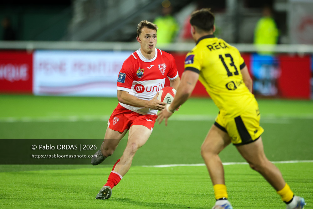 NIcolas Elissondo, lors du match de Pro D2 entre le Biarritz olympique et Carcassonne, le 15 mai 2026 au stade Aguiléra de Biarritz, France (Photo Pablo ORDAS)