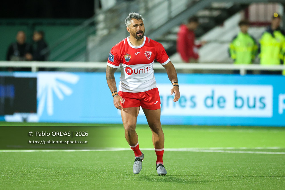Yann David, lors du match de Pro D2 entre le Biarritz olympique et Carcassonne, le 15 mai 2026 au stade Aguiléra de Biarritz, France (Photo Pablo ORDAS)