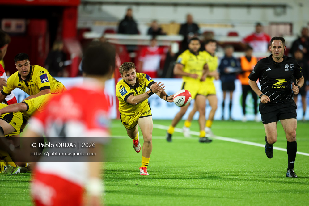 Yvan David, lors du match de Pro D2 entre le Biarritz olympique et Carcassonne, le 15 mai 2026 au stade Aguiléra de Biarritz, France (Photo Pablo ORDAS)