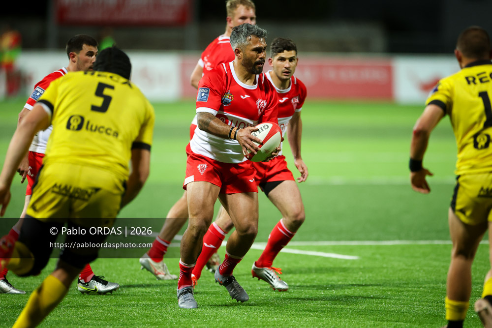 Yann David, lors du match de Pro D2 entre le Biarritz olympique et Carcassonne, le 15 mai 2026 au stade Aguiléra de Biarritz, France (Photo Pablo ORDAS)