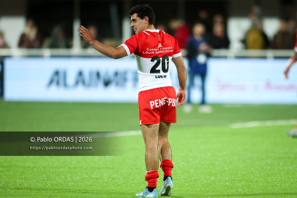 Kerman Aurrekoetxea, lors du match de Pro D2 entre le Biarritz olympique et Carcassonne, le 15 mai 2026 au stade Aguiléra de Biarritz, France (Photo Pablo ORDAS)