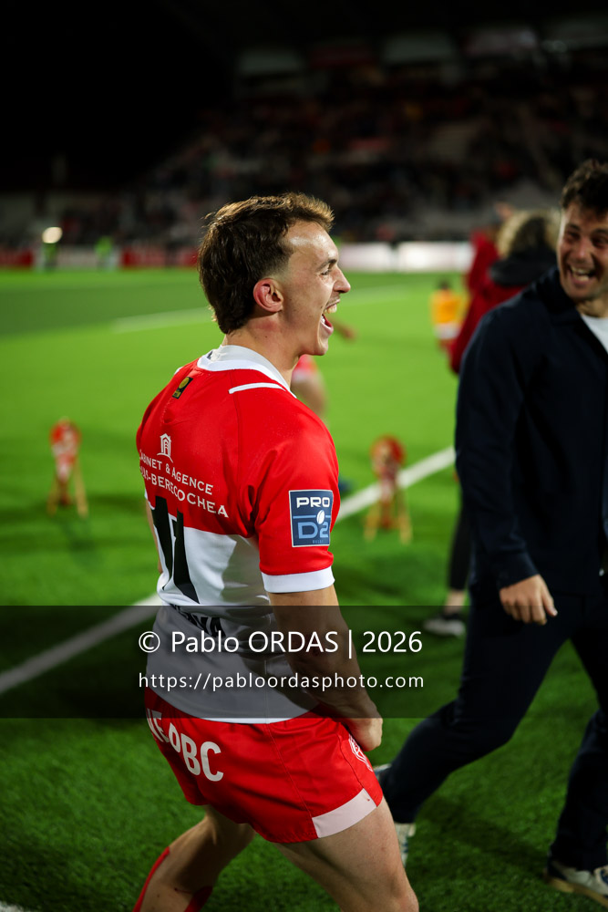 Nicolas Elissondo, lors du match de Pro D2 entre le Biarritz olympique et Carcassonne, le 15 mai 2026 au stade Aguiléra de Biarritz, France (Photo Pablo ORDAS)