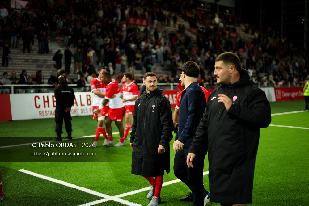 Imanol Biscay, lors du match de Pro D2 entre le Biarritz olympique et Carcassonne, le 15 mai 2026 au stade Aguiléra de Biarritz, France (Photo Pablo ORDAS)