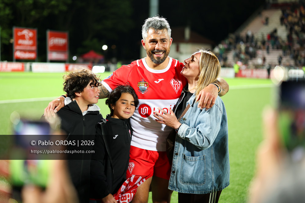 Yann David, lors du match de Pro D2 entre le Biarritz olympique et Carcassonne, le 15 mai 2026 au stade Aguiléra de Biarritz, France (Photo Pablo ORDAS)
