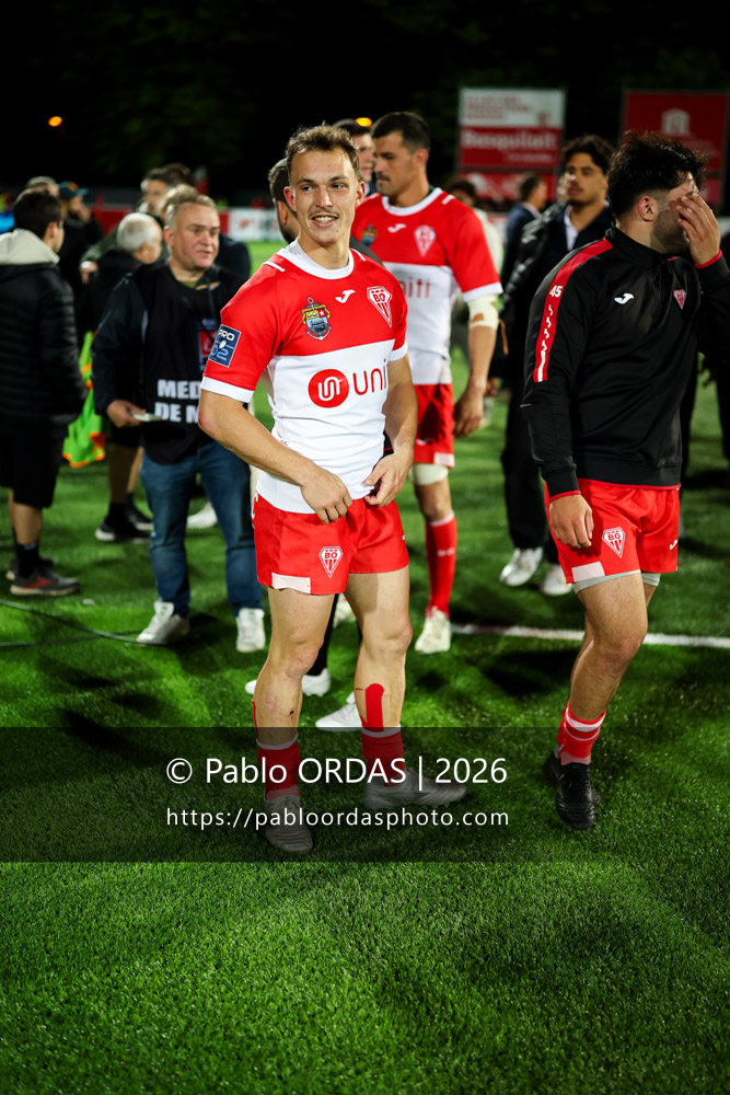 Nicolas Elissondo, lors du match de Pro D2 entre le Biarritz olympique et Carcassonne, le 15 mai 2026 au stade Aguiléra de Biarritz, France (Photo Pablo ORDAS)